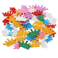 Foam Stickers,4Pack 120Pc Adhesive Glitters Foam Shape Sticker,Crown
