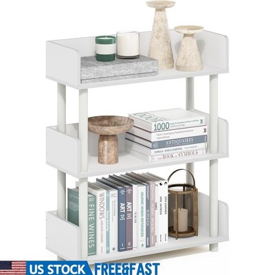 3-Tier Display Rack Open Shelf Rack/Storage with Back & Side Panel Multipurposes