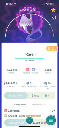 Pokémon Go Galarian Articuno/READ DESCRIPTION