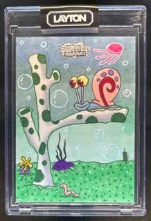 2025 Topps Chrome SpongeBob SquarePants 25th Gary Sketch Card Artist Auto #1/1
