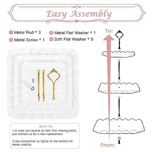 5 Stück Dessert Tisch Display Set - 2 x Cupcake Ständer Halter/Cup Cake Tier - Bild 7 von 7