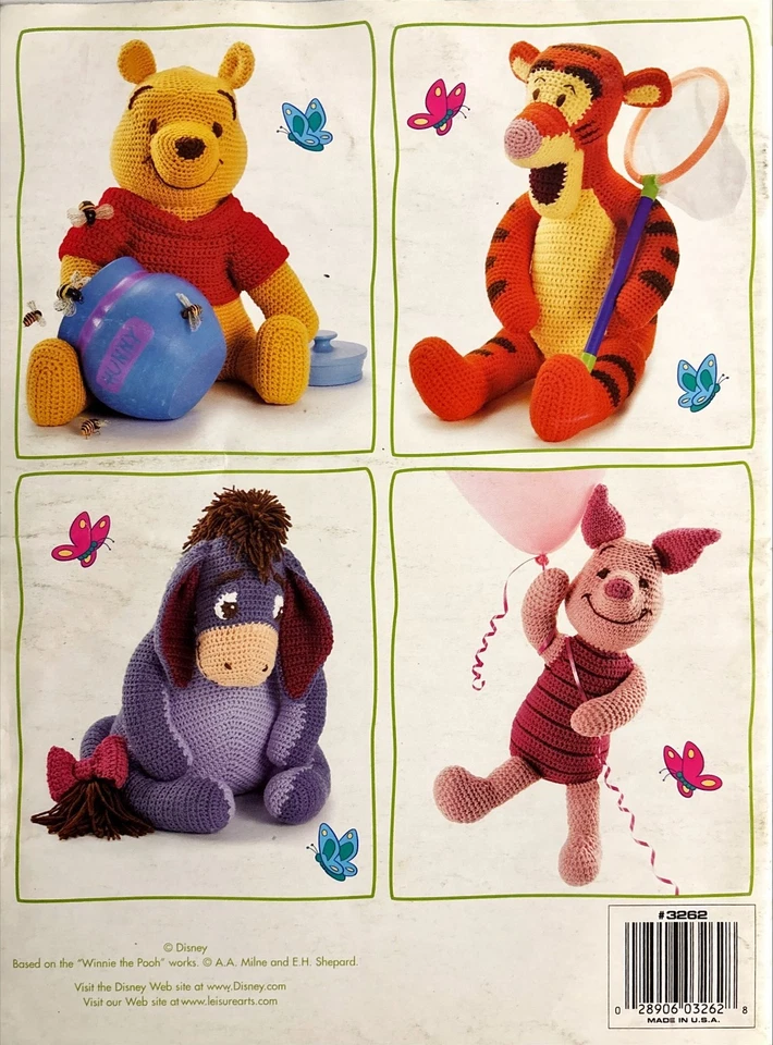 VTG 2001 Leisure Arts Disney Pooh & Friends Crochet Pattern - Image 2 of 4