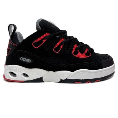 OSIRIS SCHUHE D3 E SCHWARZ ANTHRAZIT ROT SNEAKER