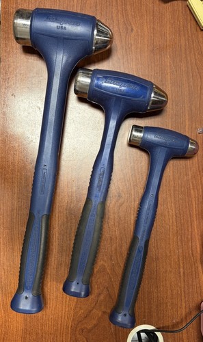 Snap On HBBD301FMB 3 Pc Dead Blow Soft Grip Hammer Set with Foam  
