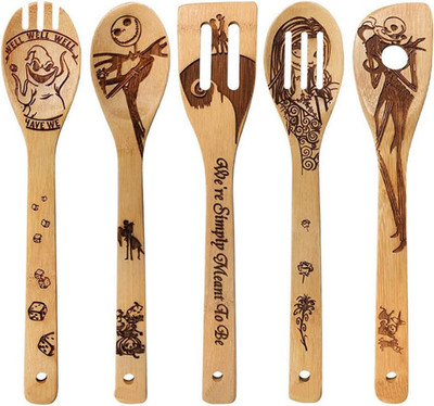 Nightmare Before Christmas Bambus Kochlöffel Set 5-Teiliges Kochgeschirr