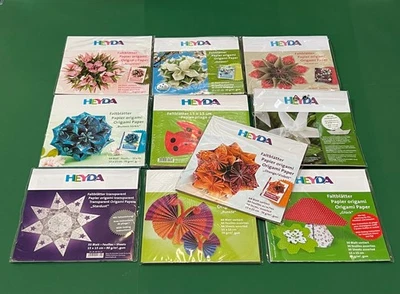 HEYDA Faltblätter f. Basteln u. Origami Eckig (15x15) / Rund Ø 15 versch. Motive