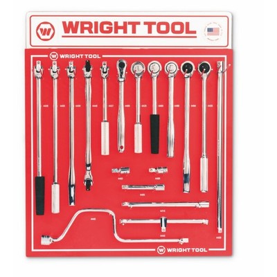 Wright Tool D946 1/2'' Drive Handles And Attachments Set 17-Pieces