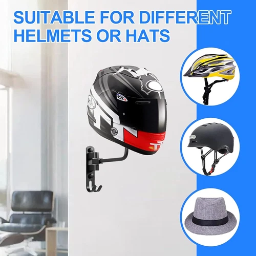 2/4/6PCS Motorcycle Helmet Holder Hook Jacket Bag Display Rack Wall Mount Hanger - Bild 4 von 17