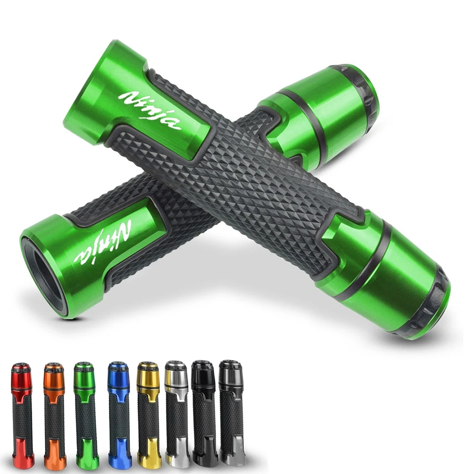 7/8" Motorcycle Handlebar Hand Grips for Kawasaki Ninja400 650 250 ZX6R ZX10R - Image 2 of 4