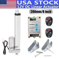 Heavy Duty 8" Stroke Linear Actuator &Remote &Brackets 330 Pound Max Lift DC 12V