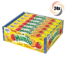 Full Box 24x Packs Mamba Original King Size Fruit Chews | 24 Chews Each | 3.73oz