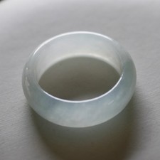 Size 7 3/4 CERTIFIED Natural A Untreated Icy Light Green JADE Ring R173