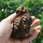 Rusty Iron Cute Owl Statue Decoration,Owl Sculpture Metal Art Collection,gift