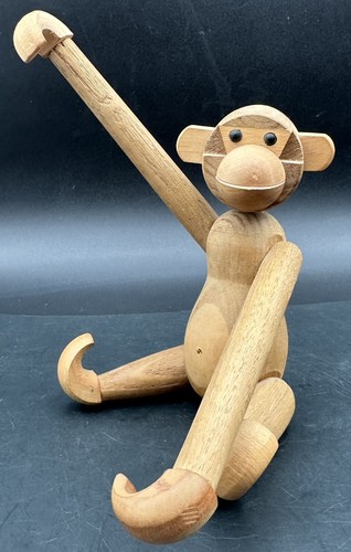 Vintage Kay Bojesen Style Teak Wood Hanging Monkey Japan MCM - Picture 10 of 17