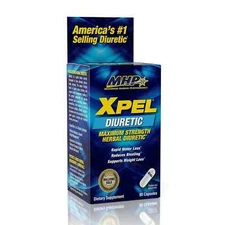 MHP XPEL Maximum Strength Herbal Diuretic Water Loss Definition 80 Capsules NEW