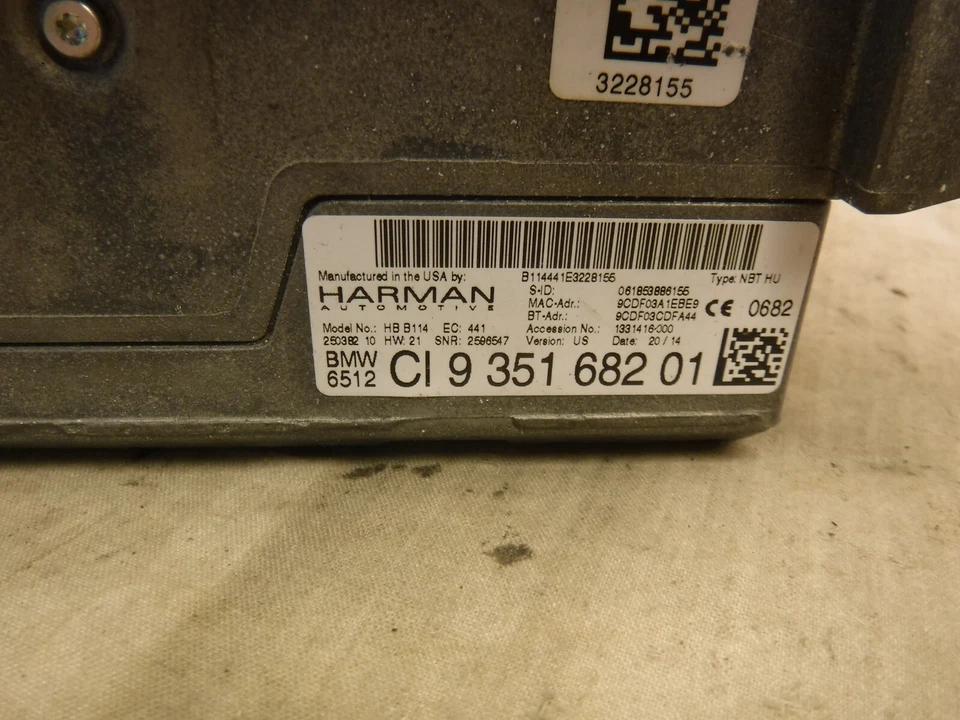 Radio CD BMW M3 M4 12 13 14 15 con navegación GPS 65129351682 UVZ20 Foto 3 de 4