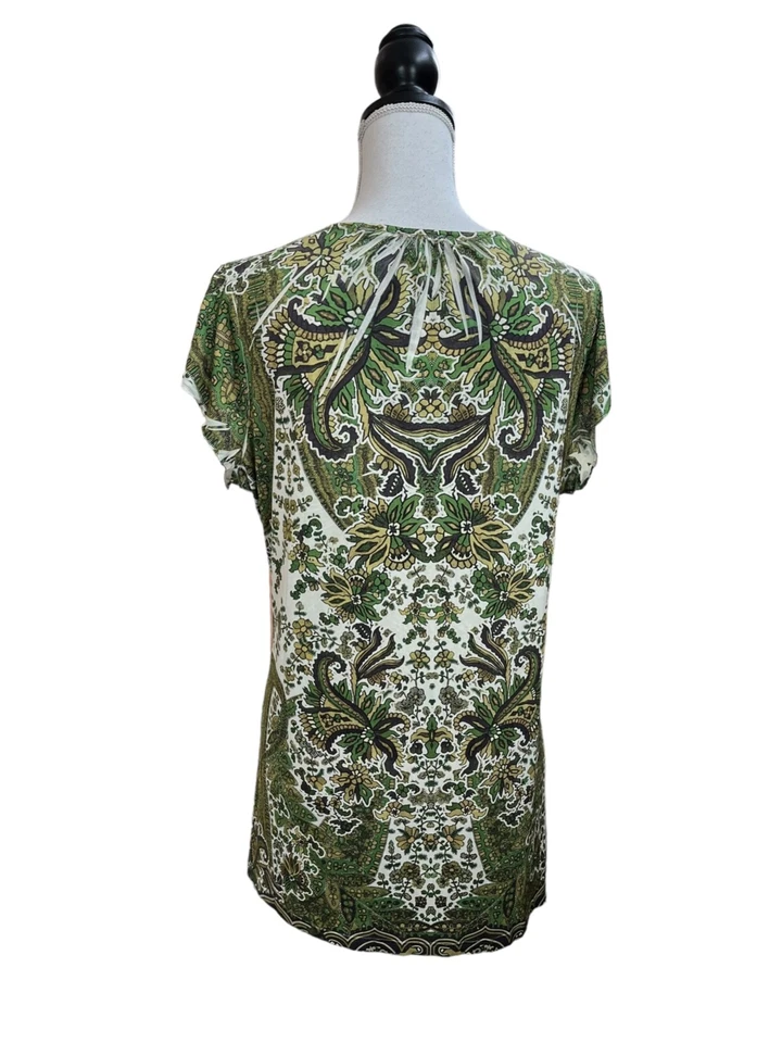 Blusa túnica Covington para mujer multicolor de encaje y lentejuelas L Foto 3 de 4