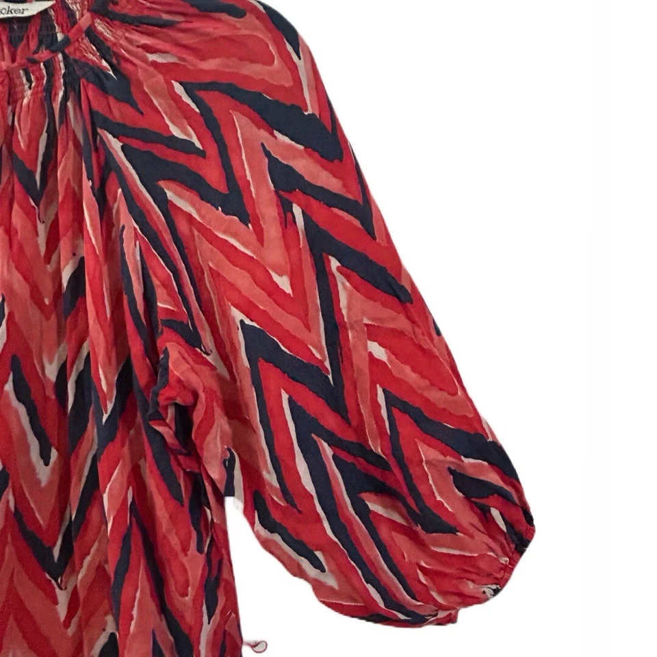 Vestido midi para mujer Tucker con botones 100 % seda manga 3/4 hecho en EE. UU. talla M Foto 4 de 4