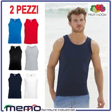 canottiera uomo donna per spalla stretta canotta cotone fruit of the loom maglia