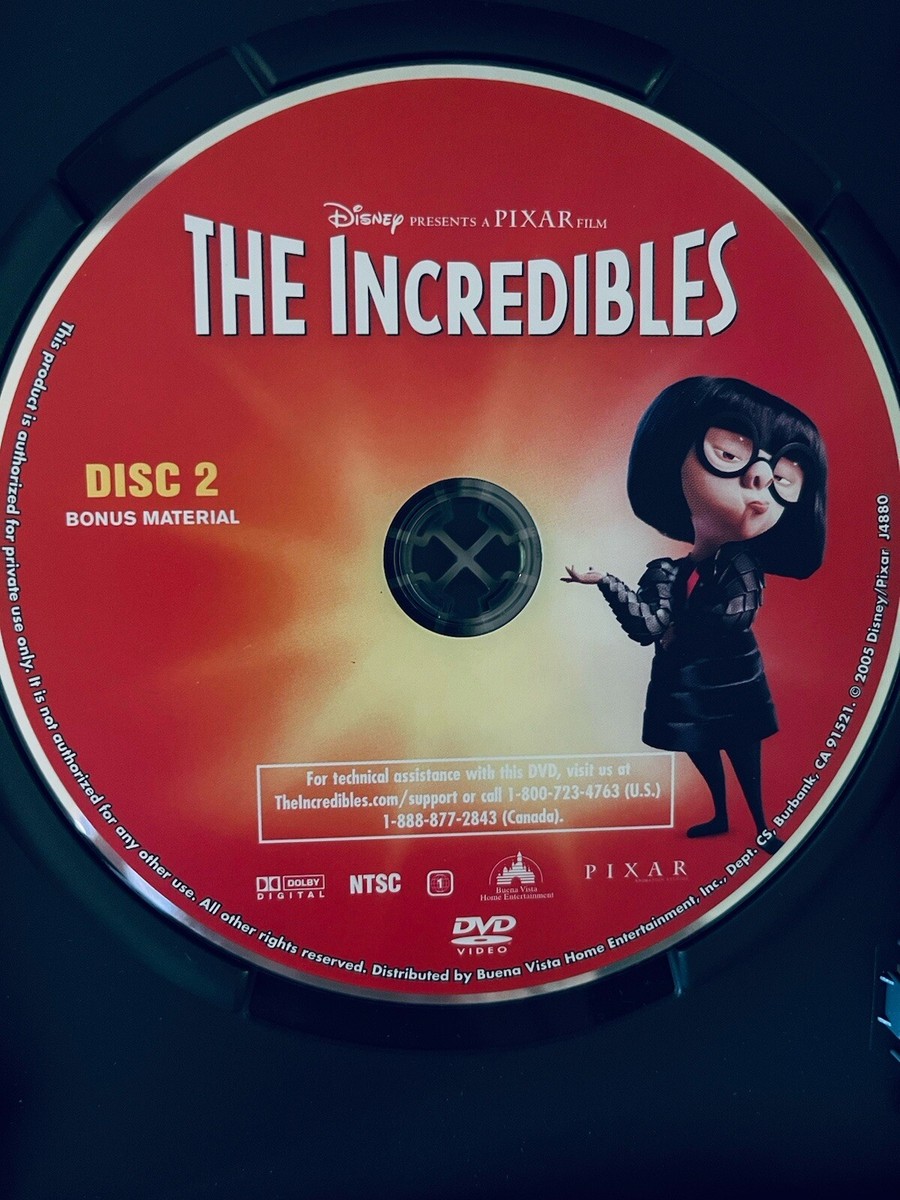 The Incredibles (2 disc DVD, 2004), PIXAR, THX, DDD 5.1, CC, WS