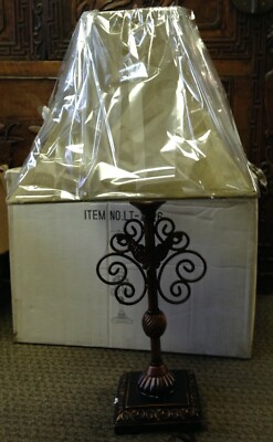 New Lite Source 25''H Table Lamp, Dark Brown