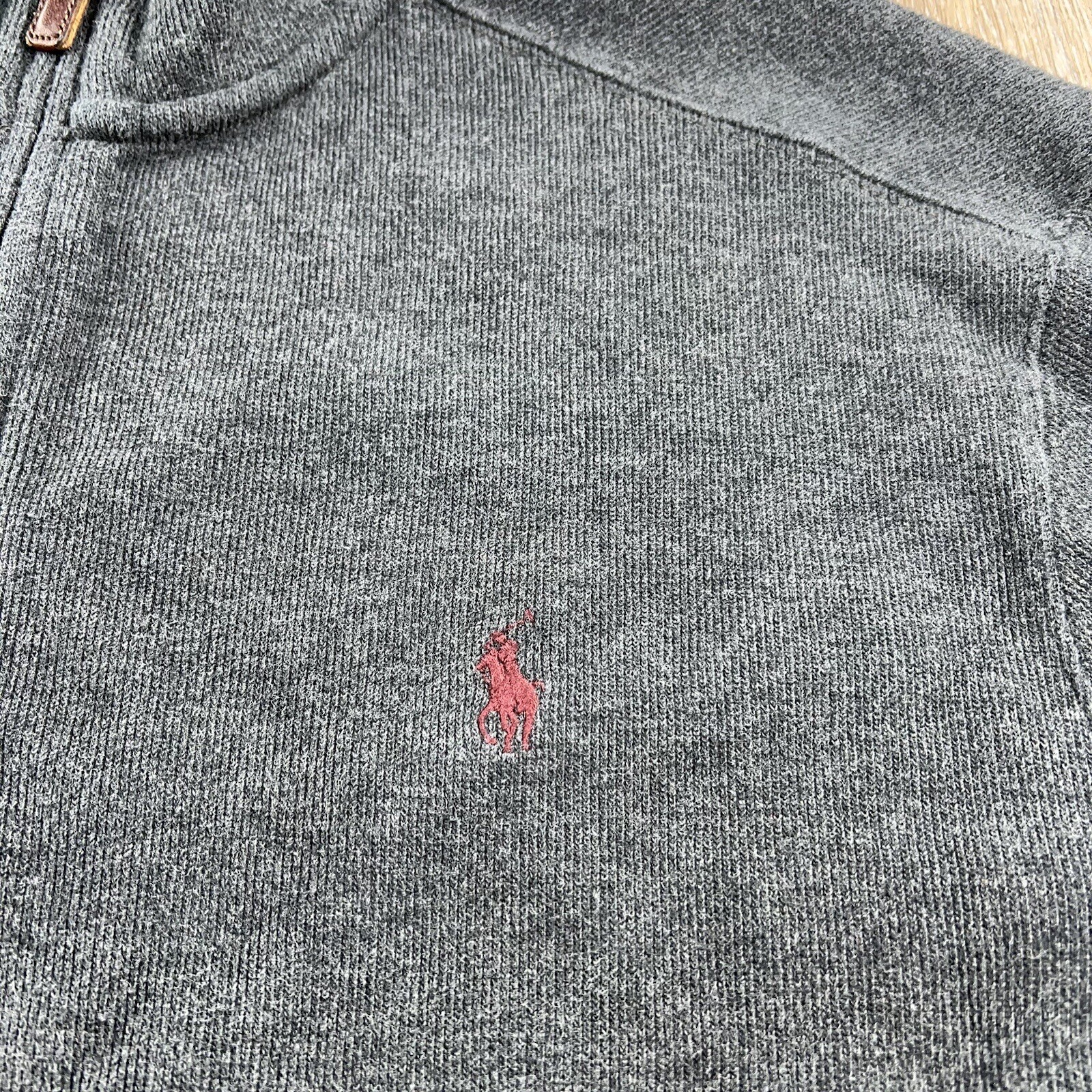 Felpa vintage polo Ralph Lauren uomo XL grigio ricamato logo pony maglione