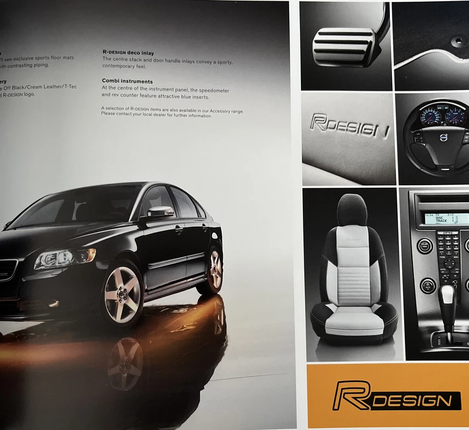 Volvo S40 2008/2009 UK Brochure & Price List T5 D5 2.0D S SE Lux R Design Sport - Image 3 of 4