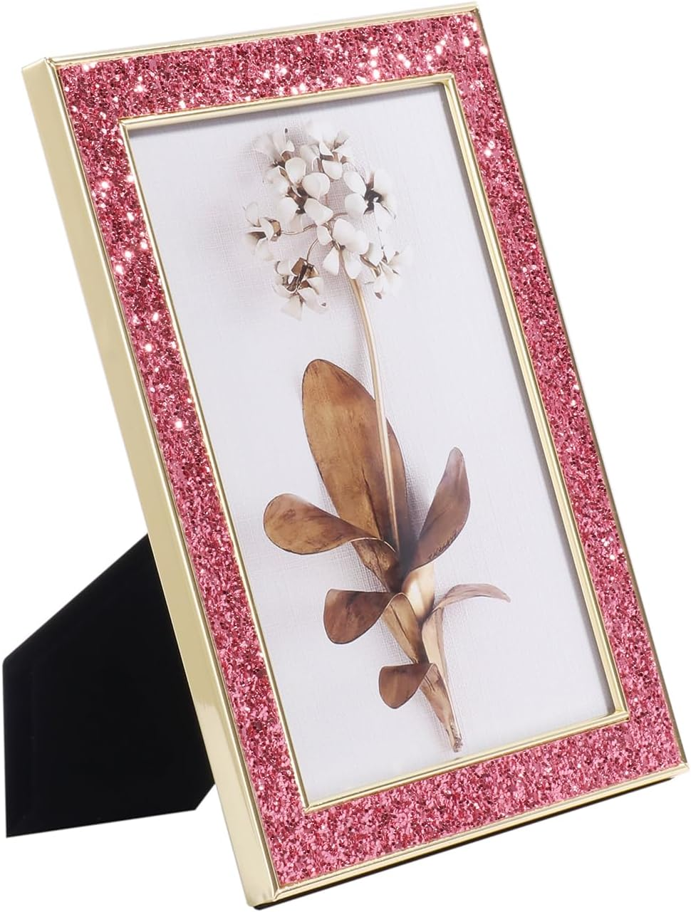 Picture Photo Frames, Gold Frame Fits 5 by 7 Inch Picture,Metal Picture Frames G-image