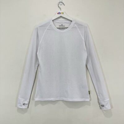 Kathmandu Top Women 16 White KMDMotion Base Layer Thumb Hole Hiking Camping