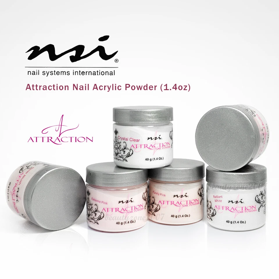 nsi Attraction Nail Acrylic Powder 1.4oz / 40g *Choose any 1*