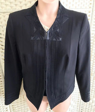New Sz 18 Matthew Williamson Butterfly Black Art Deco Jacket Blazer Brocade