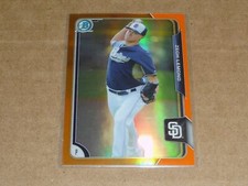 2015 Bowman Chrome ZECH LEMOND ORANGE REFRACTOR PARALLEL PADRES /25 S231