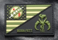 USA Flag Mandalorian Bounty Hunter Boba Patch (PVC Rubber-3.0 X 2.0-MTB4)