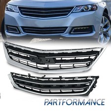 For 2014-2020 Chevrolet Chevy Impala Front Upperlower Grille Set Blackchrome For 2014-2020 Chevrolet Chevy Impala Front Upperlower Grille Set Blackchrome