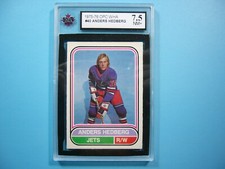 1975/76 O-PEE-CHEE WHA HOCKEY CARD #40 ANDERS HEDBERG KSA 7.5 NM+ 75/76 OPC