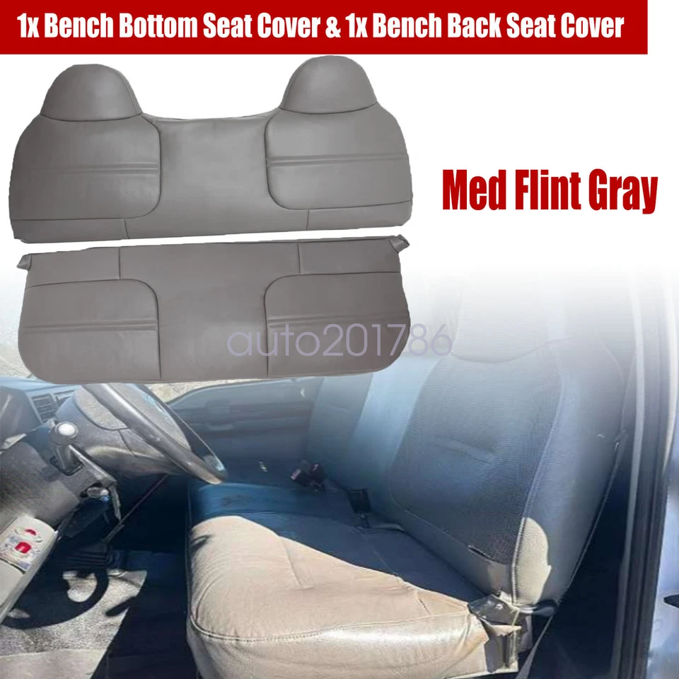 For 1999-2002 Ford F350 F450 F550 XL Super Duty Full Bottom Top Bench Cover Gray Foto 4 de 4