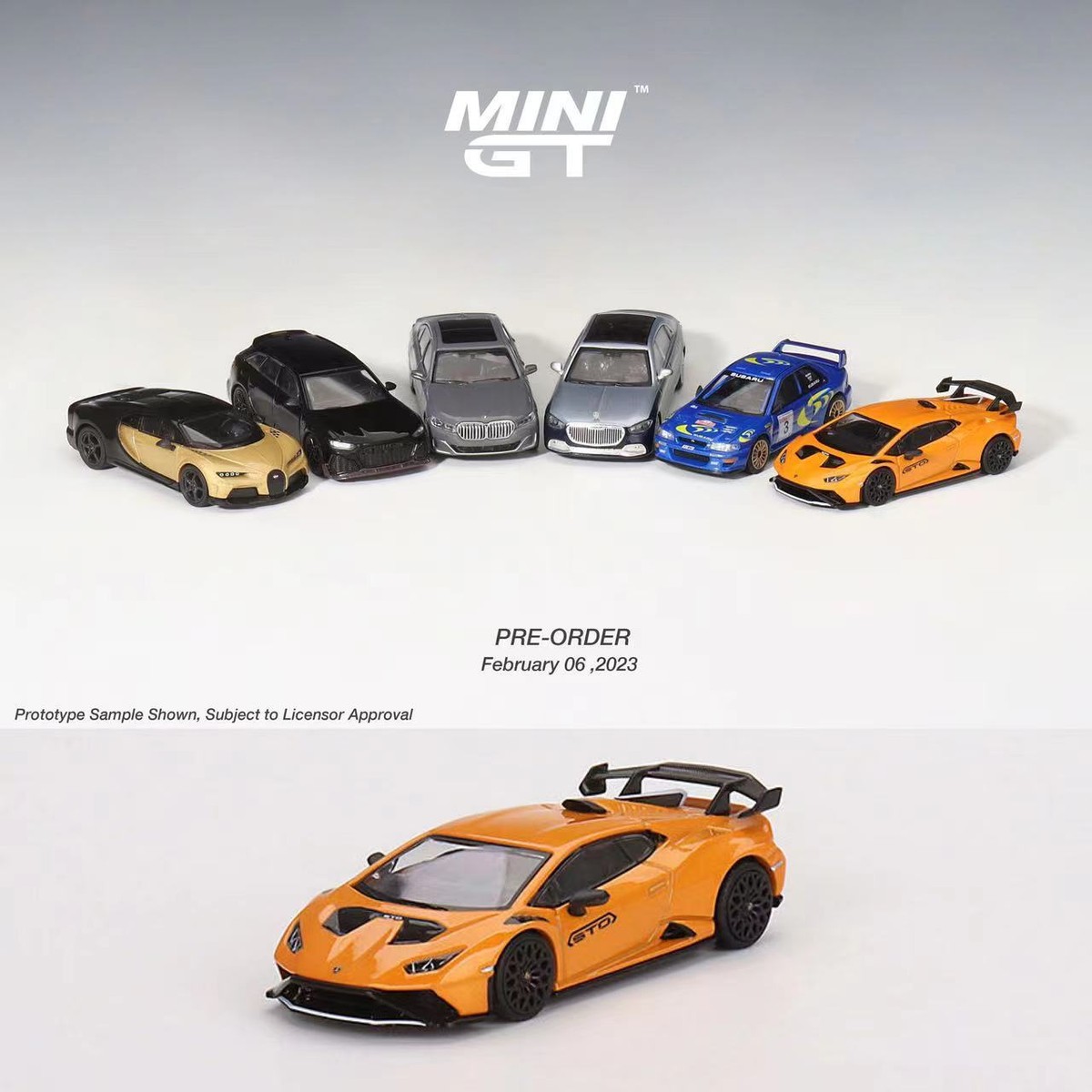 ミニカー MINI GT Lamborghini Huracan STO Arancio Mini GT 1:64 Diecast Model Car Lamborghini Huracan STO