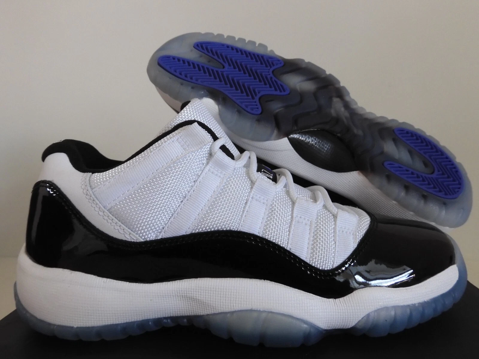 NIKE AIR JORDAN 11 RETRO LOW BG "CONCORD" BIANCA TAGLIA 5Y DONNA TAGLIA 6 5 [528896 153]