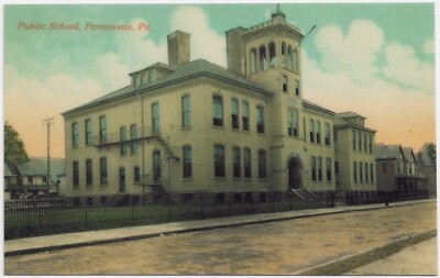 Laminated Reproduction Postcard Parnassus (New Kensington) PA Public School #2