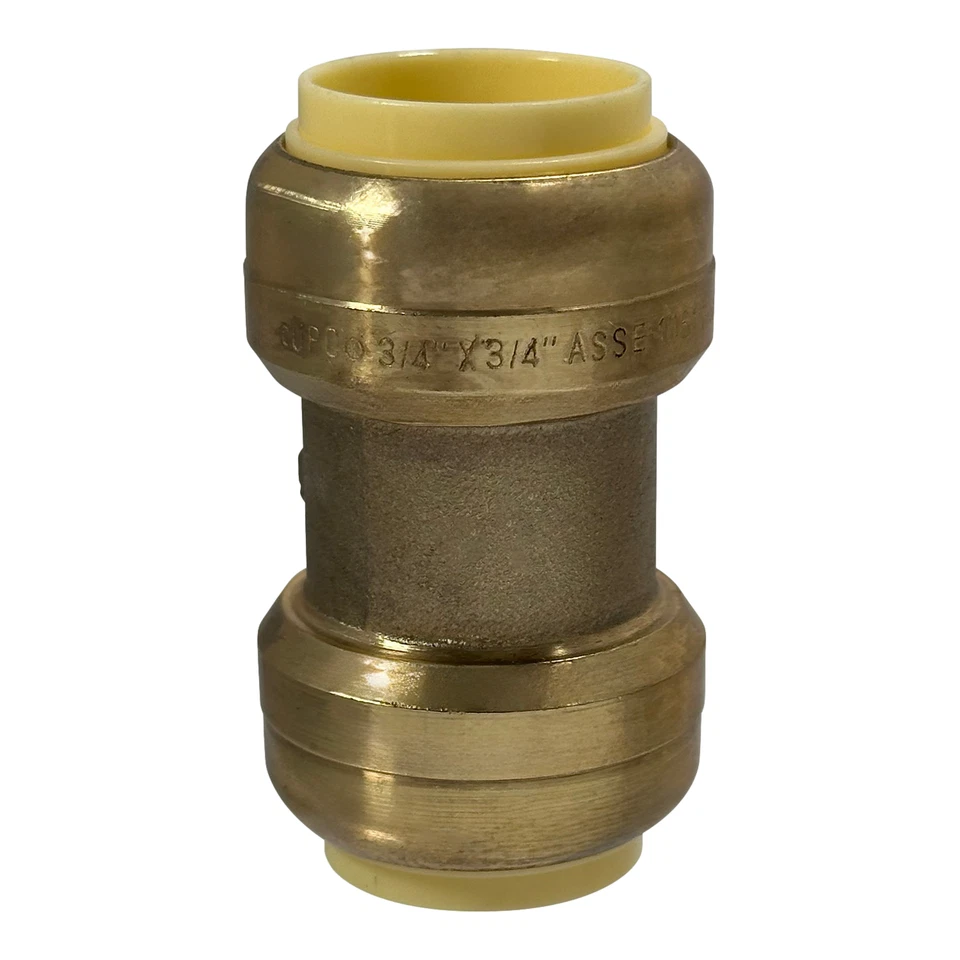 10 PIECES 3/4" X 3/4" PUSH FIT COUPLING FITTINGS - LEAD FREE - Image 2 of 4