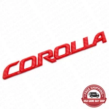 Toyota Corolla Letter Trunk Lid Tailgate Logo Emblem Badge Sport Carbon Red