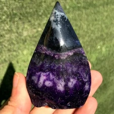 140G Rare Purple Agate Quartz Freeform Crystal Mineral specimen Healing