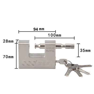 HERO Heavy Duty Padlock - 2.5 Inch Laminated Steel Lock For Trailers & Gates
