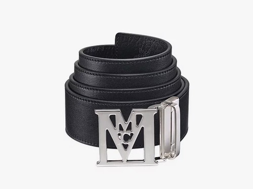 Ceinture en cuir réversible MCM homme noir couleur logo M boucle taille unique 365€ + taxes - Photo 2/6