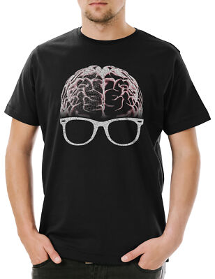 Nerd Brain Herren T-Shirt Jerk Geek Nerd Lehrer Freak Gamer Gehirn Science