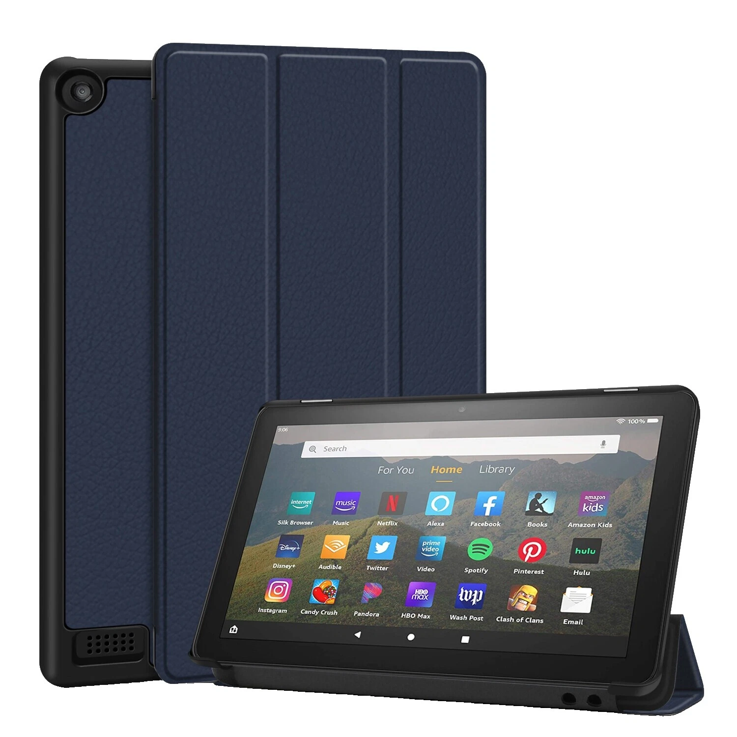 Lector de libros electrónicos y Tablet Azul cubre Inteligente/Pantalla Cubre Folios Para Amazon