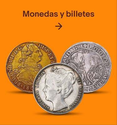 Tres monedas con enlace a Monedas y billetes