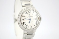 CARTIER BALLON BLEU 33MM STAINLESS AUTOMATIC DIAMOND ENCRUSTED WATCH WSBB0044 4