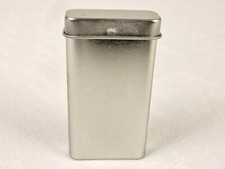 Gum Tin, 2.75" Pocket Size, Silver Tone, Flip Top Lid, PLT#11
