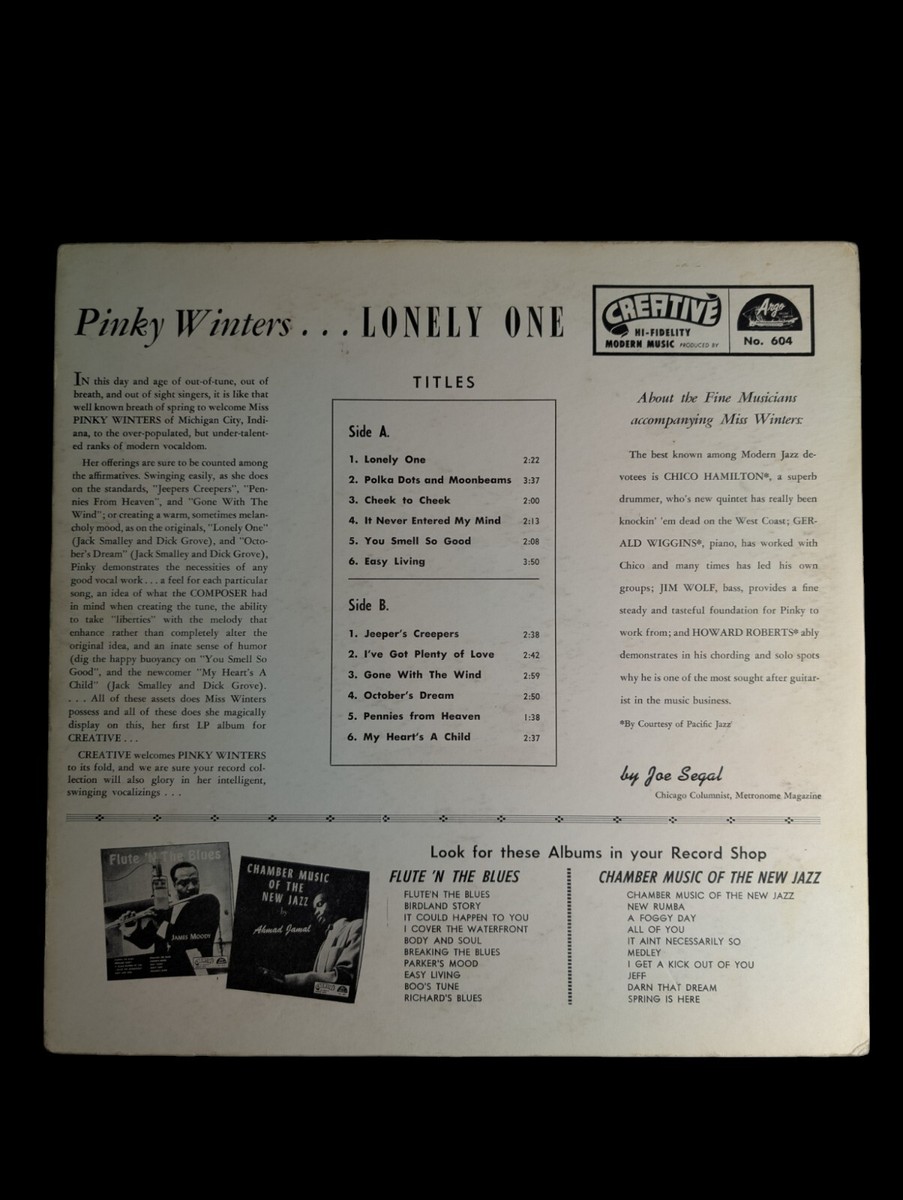 Pinky Winters – Lonely One 604, Mono, 1st pressing, Deep